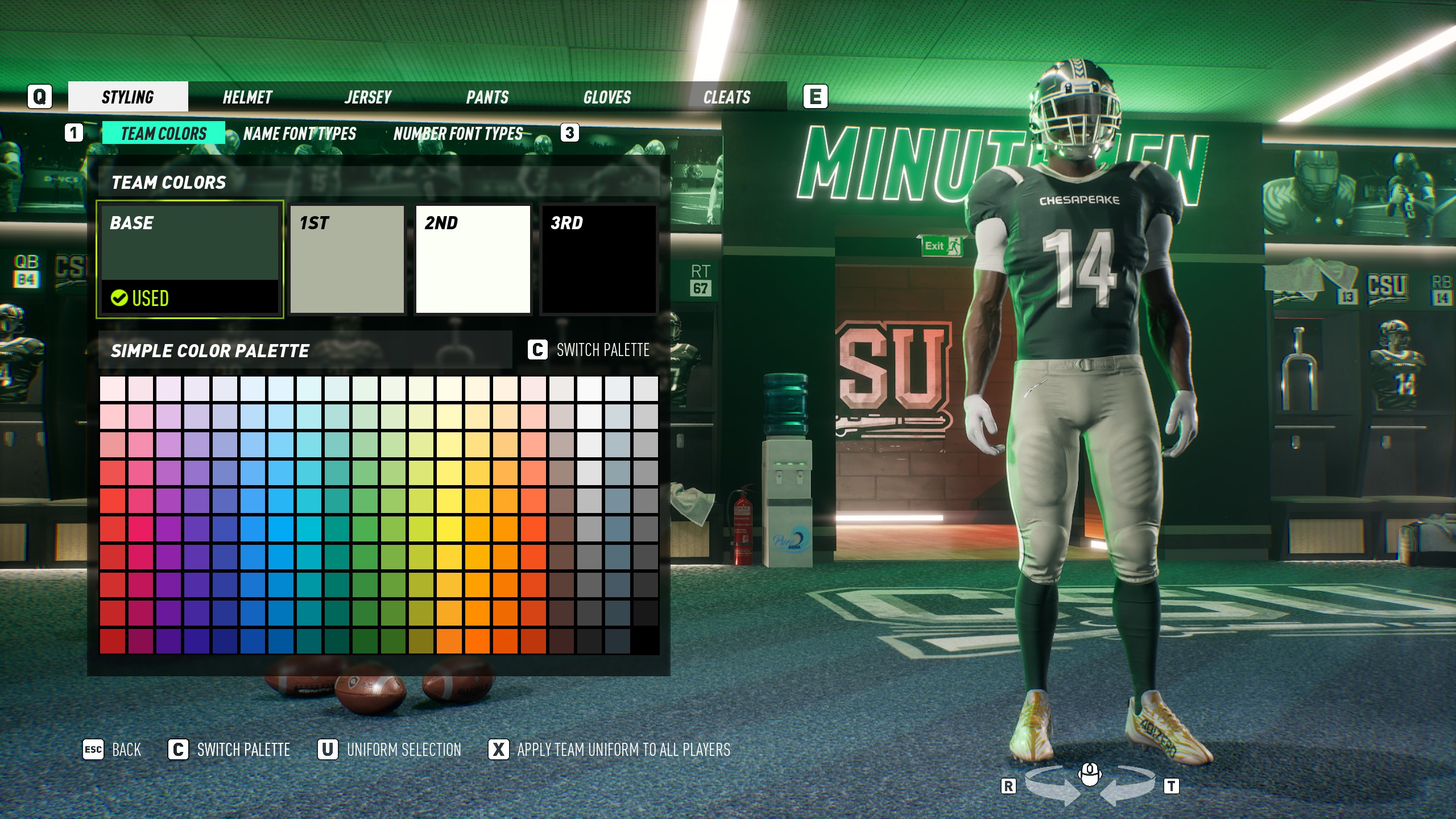 Maximum Football Create-A-Team Color Select